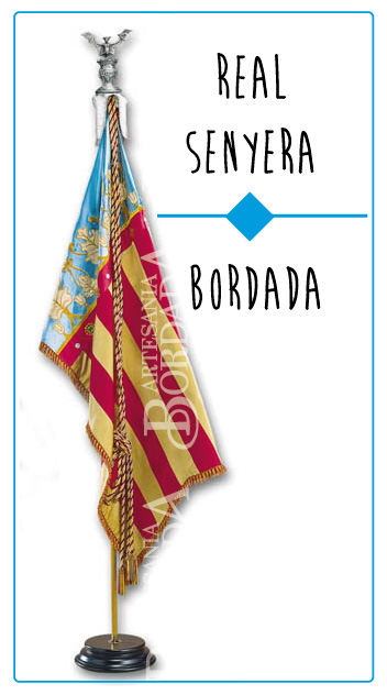 bandera bordada o impresa de la Real senyera 